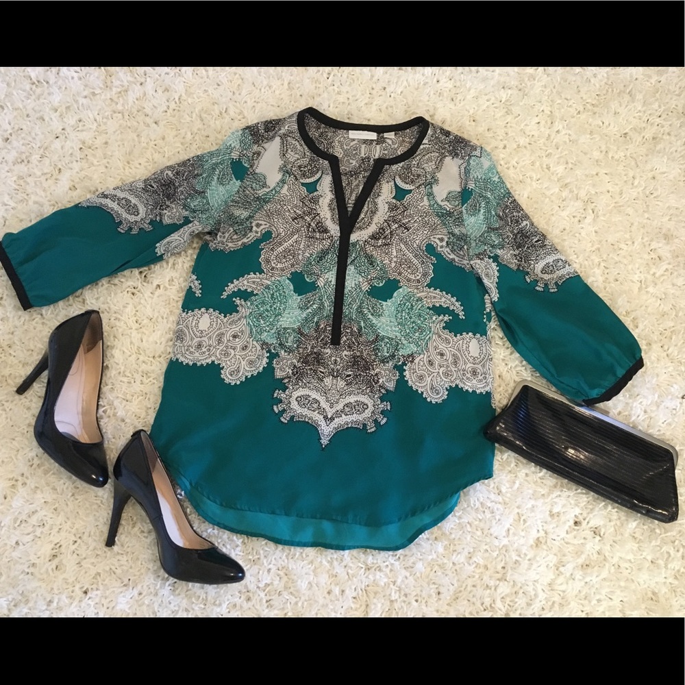 Pretty NY&Co 3/4 sleeve blouse size small